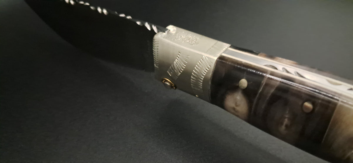 COLTELLO ARTIGIANALE IN STILE SCUOIO